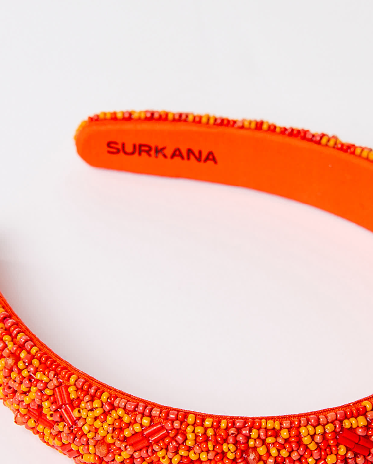 Surkana Diadema Abalorios Naranja
