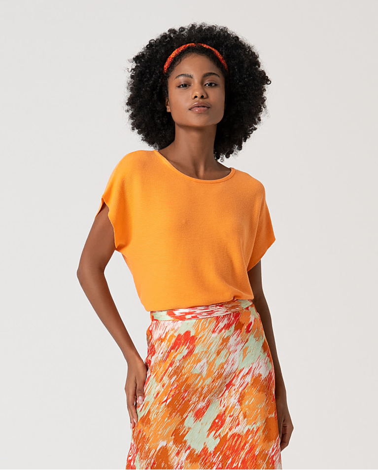 Surkana Falda Larga Satinada Estampada Multi