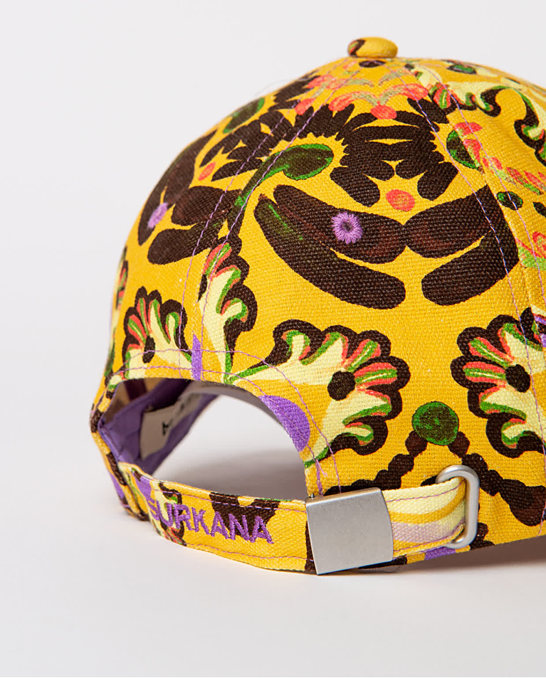 Surkana Gorra Béisbol Estampada Amarillo
