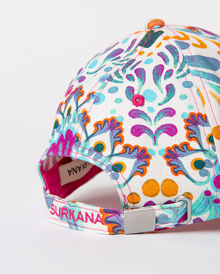 Surkana Gorra Béisbol Estampada Blanco