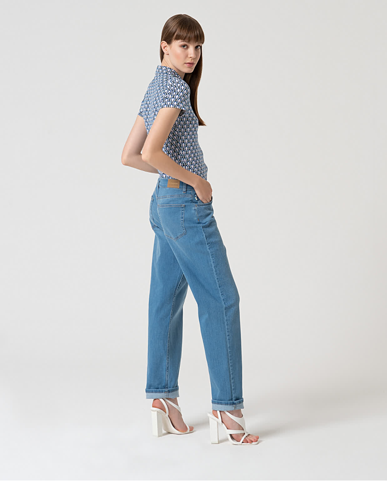 Surkana Jeans Denim Rectos Oversize Azul Celeste