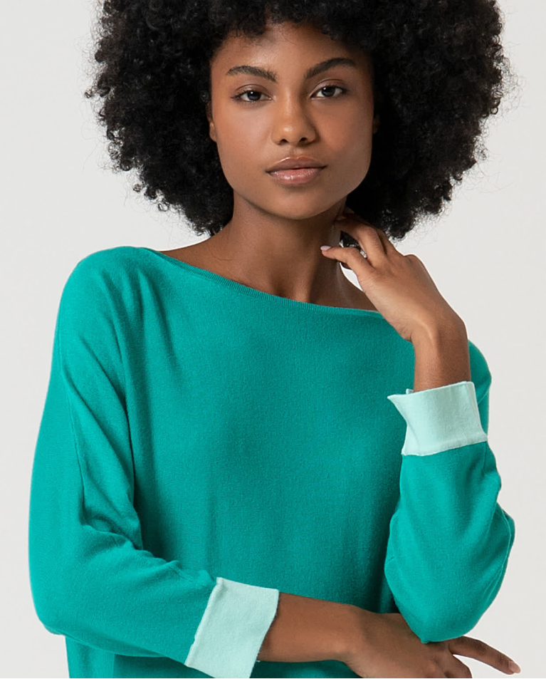 Surkana Jersey De Punto Manga Murciélago Esmeralda