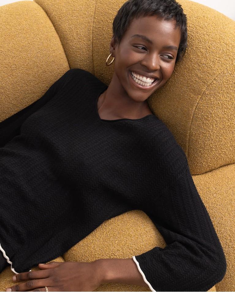 Surkana Jersey De Punto Oversize Liso Negro