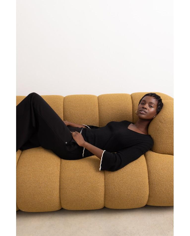 Surkana Jersey De Punto Oversize Liso Negro