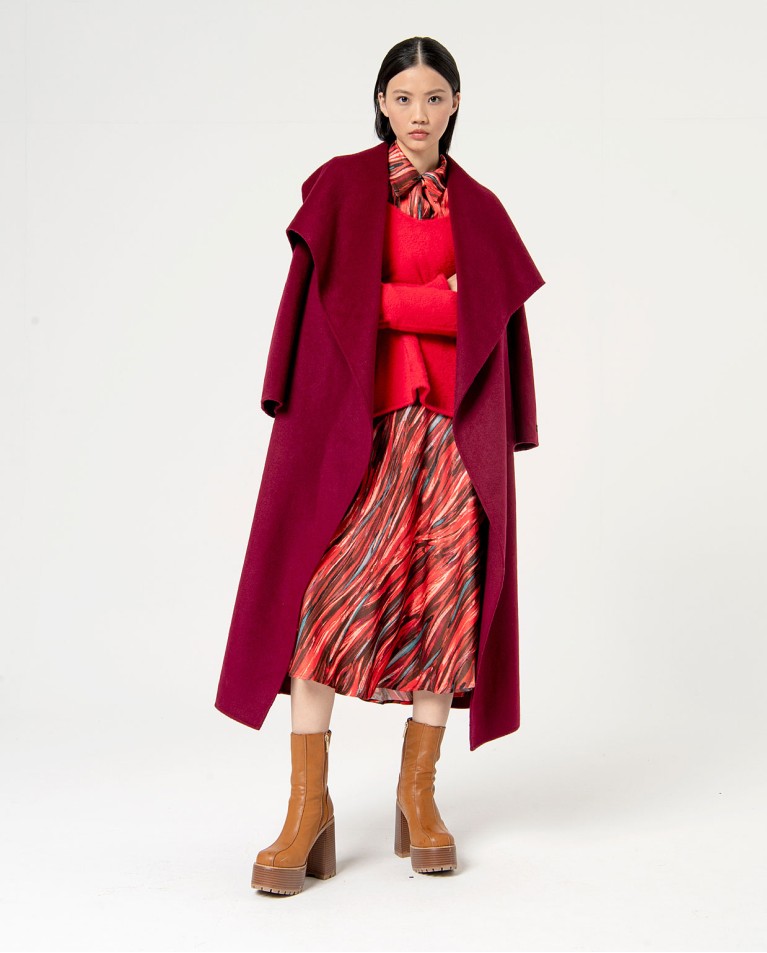 Surkana Jersey Efecto Cepillado Liso Rojo