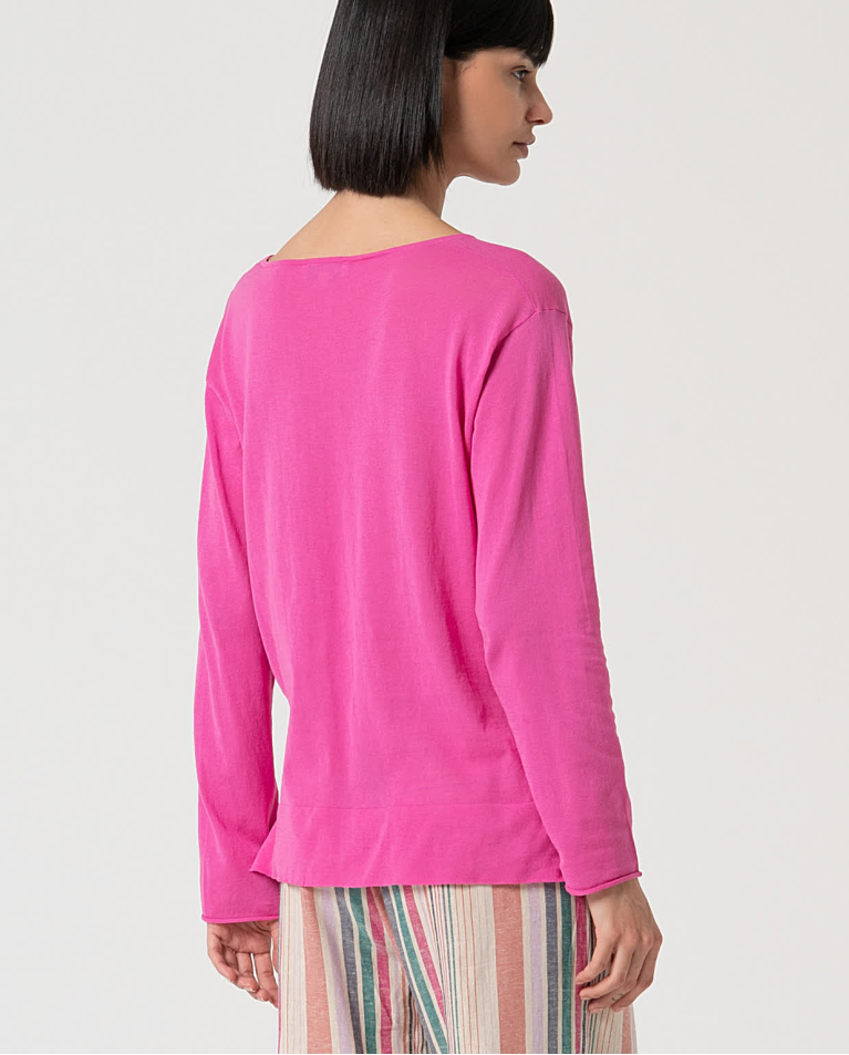 Surkana Jersey Entretiempo Algodón Liso Rosa