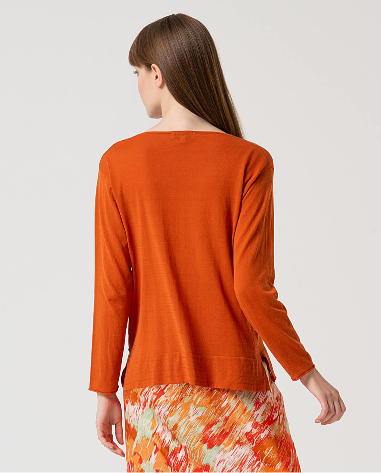 Surkana Jersey Entretiempo Algodón Liso Teja