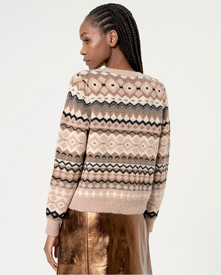 Surkana Jersey Jacquard Rombos Piedra