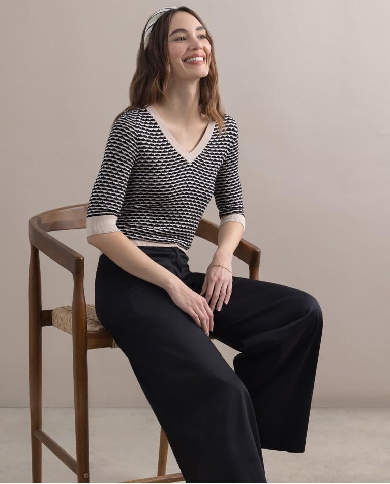 Surkana Jersey Manga Corta Estampado Negro