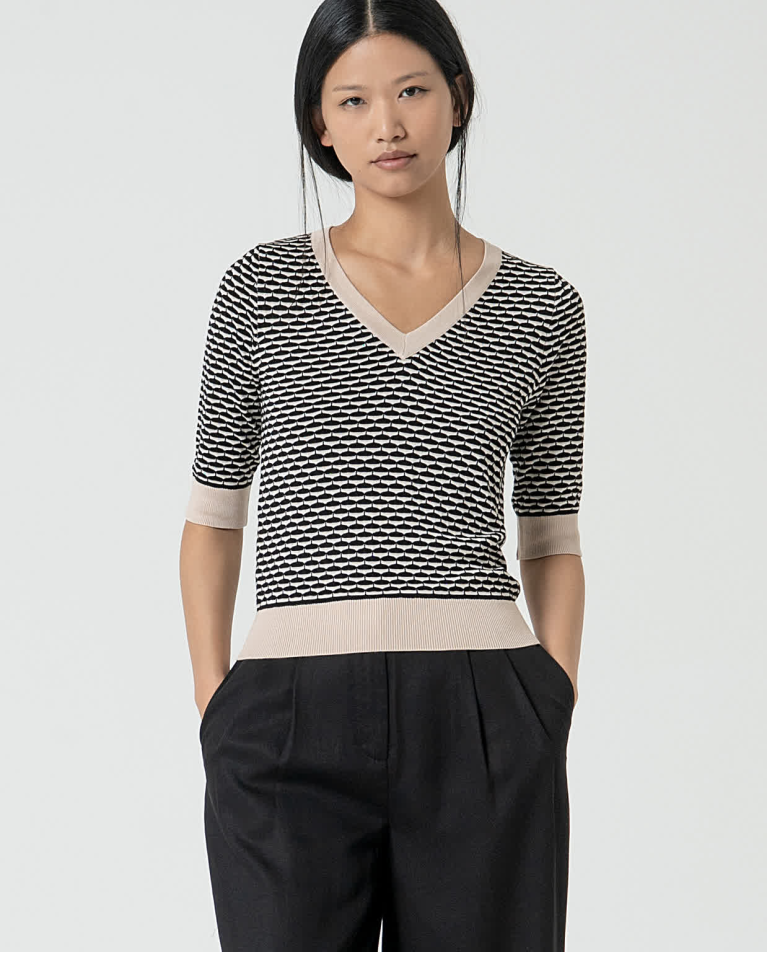 Surkana Jersey Manga Corta Estampado Negro