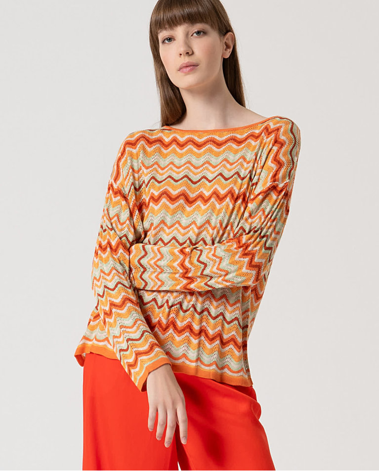 Surkana Jersey Tricot Manga Larga Naranja