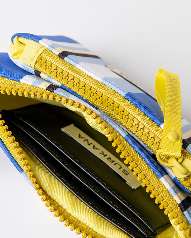 Surkana Monedero Doble De Neopreno Estampado Azul