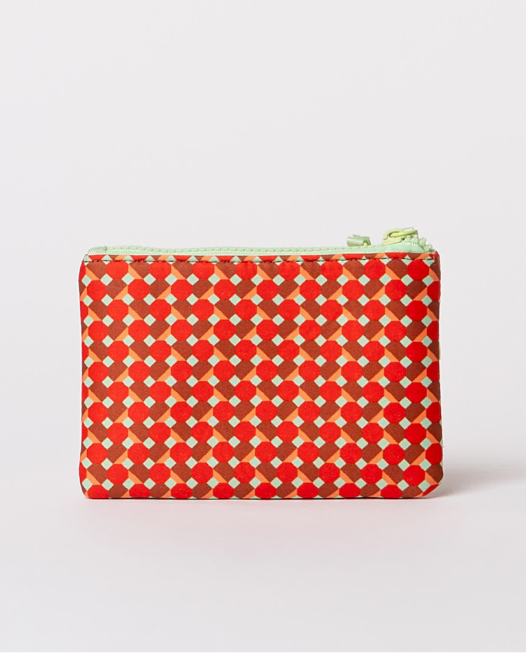 Surkana Monedero Doble De Neopreno Estampado Rojo