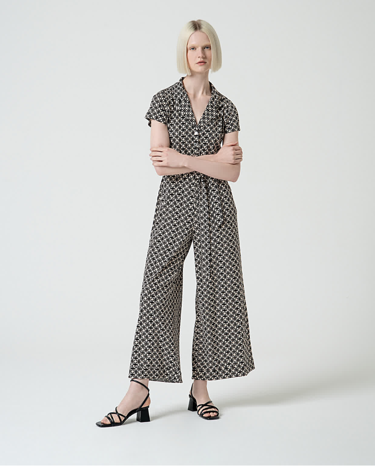 surkana Mono elástico manga corta estampado Negro