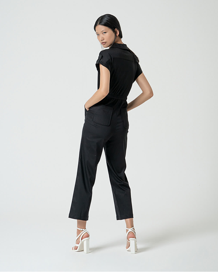 Surkana Mono Liso Entretiempo Negro