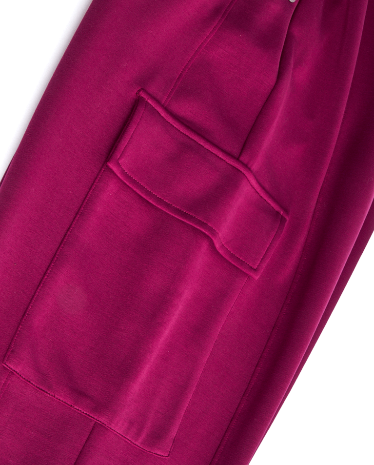 Surkana Pantalón Cargo Elástico Liso Morado