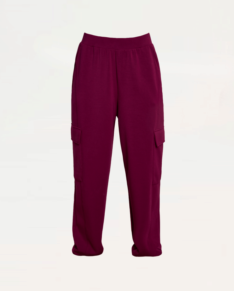 Surkana Pantalón Cargo Elástico Liso Morado