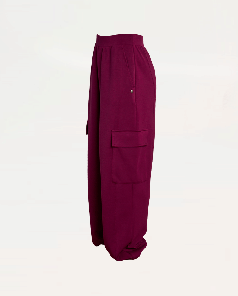 surkana Pantalón cargo elástico liso Morado