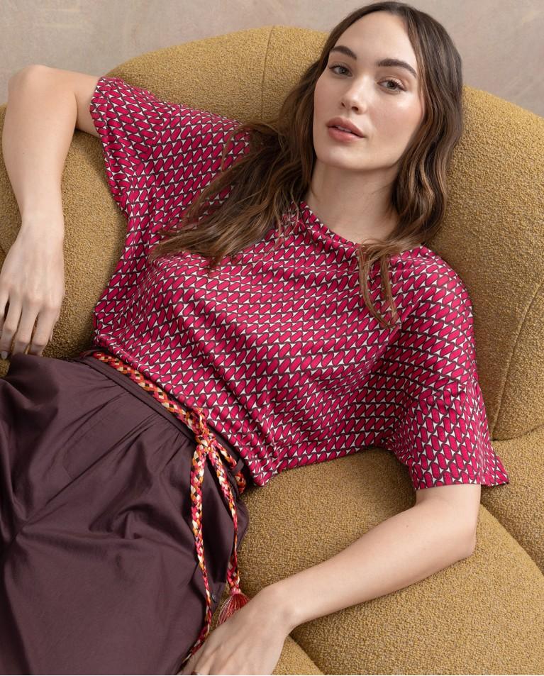 Surkana Pantalón Culotte Con Cinturón Marrón