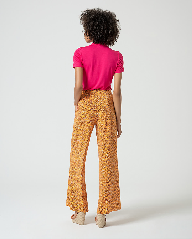 Surkana Pantalón Elástico Fluido Amarillo