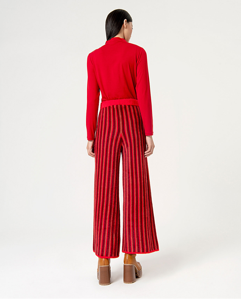 Surkana Pantalón Largo Elástico Cepillado Granate