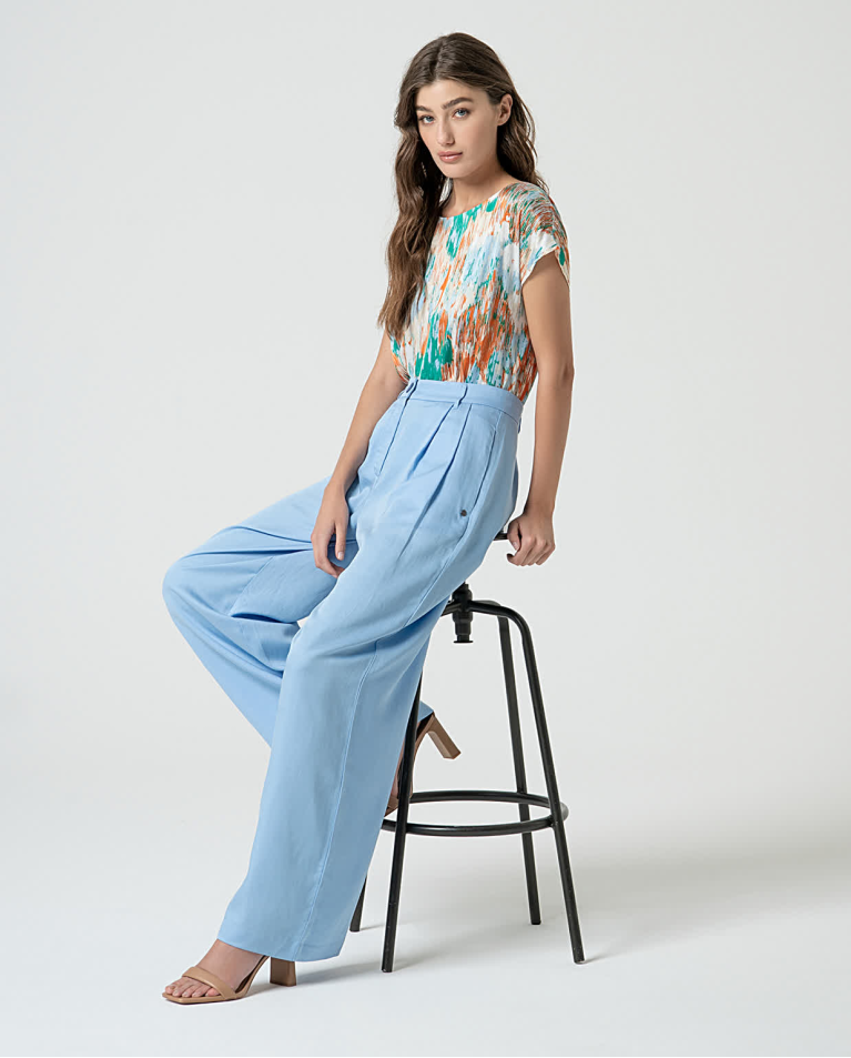 Surkana Pantalón Sastre Liso Azul