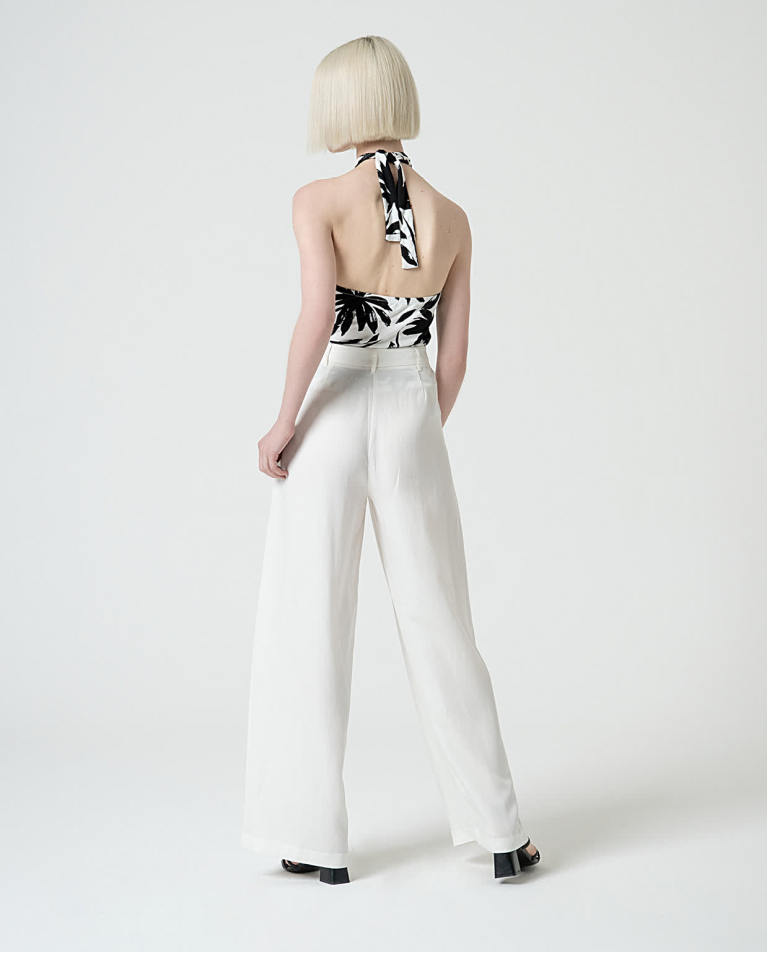 Surkana Pantalón Sastre Liso Blanco