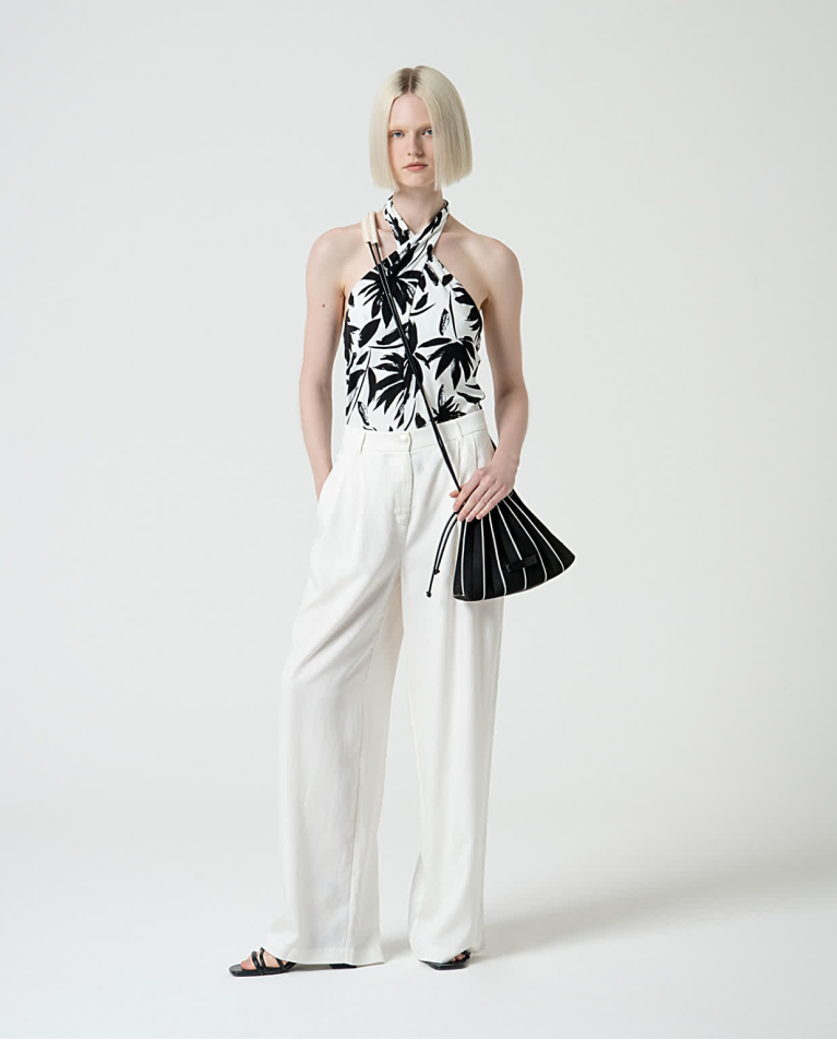 Surkana Pantalón Sastre Liso Blanco