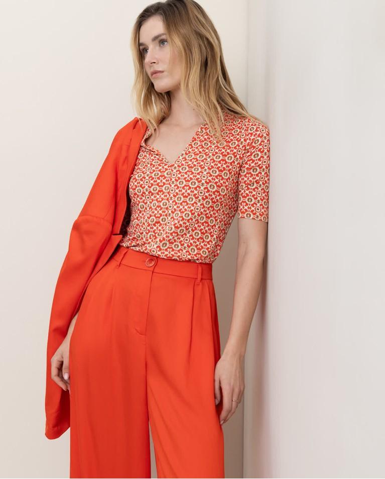 Surkana Pantalón Sastre Liso Naranja