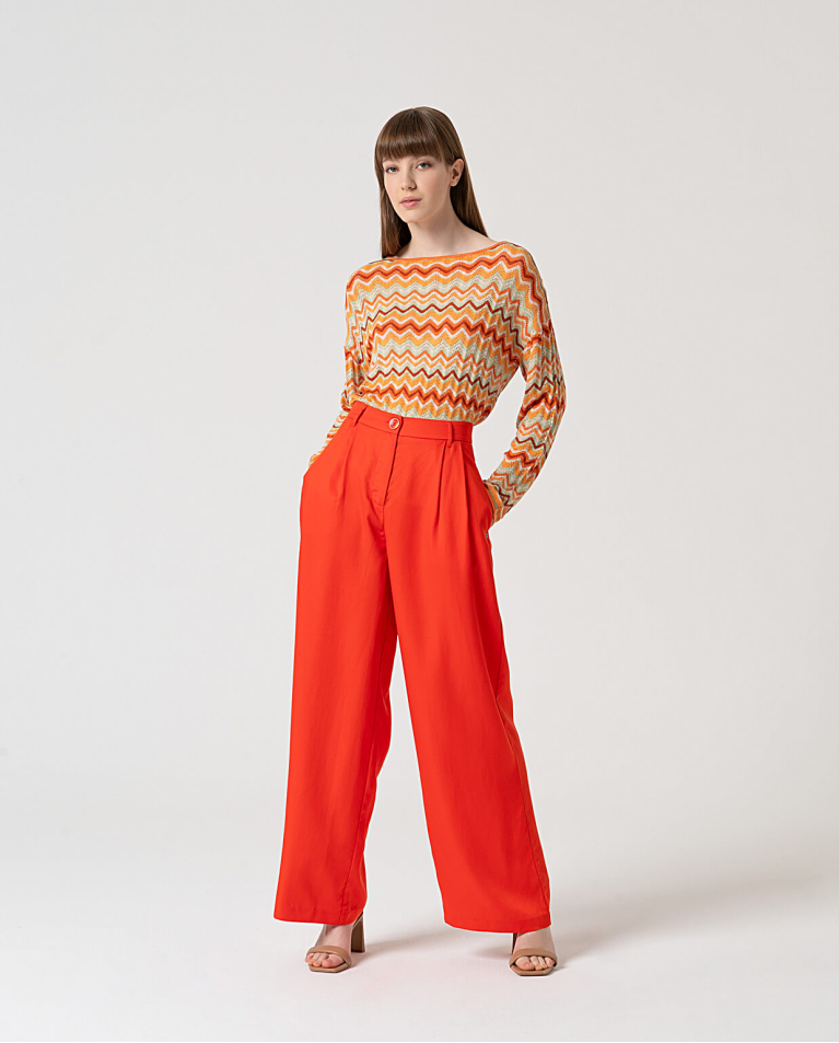 Surkana Pantalón Sastre Liso Naranja