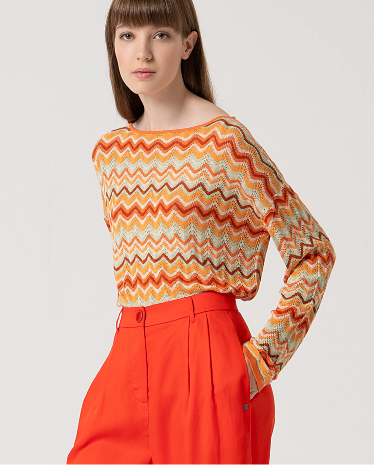 Surkana Pantalón Sastre Liso Naranja