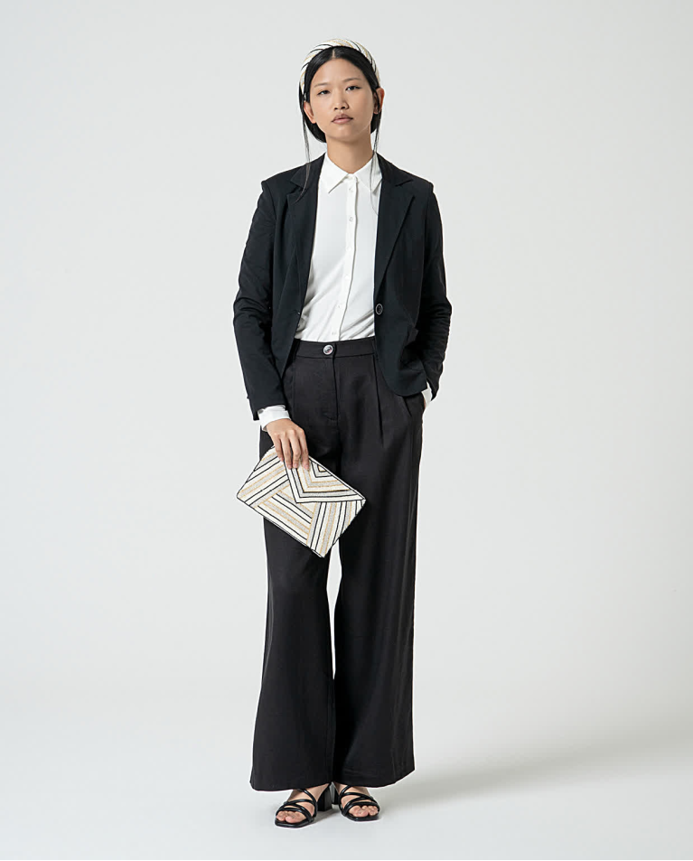 Surkana Pantalón Sastre Liso Negro