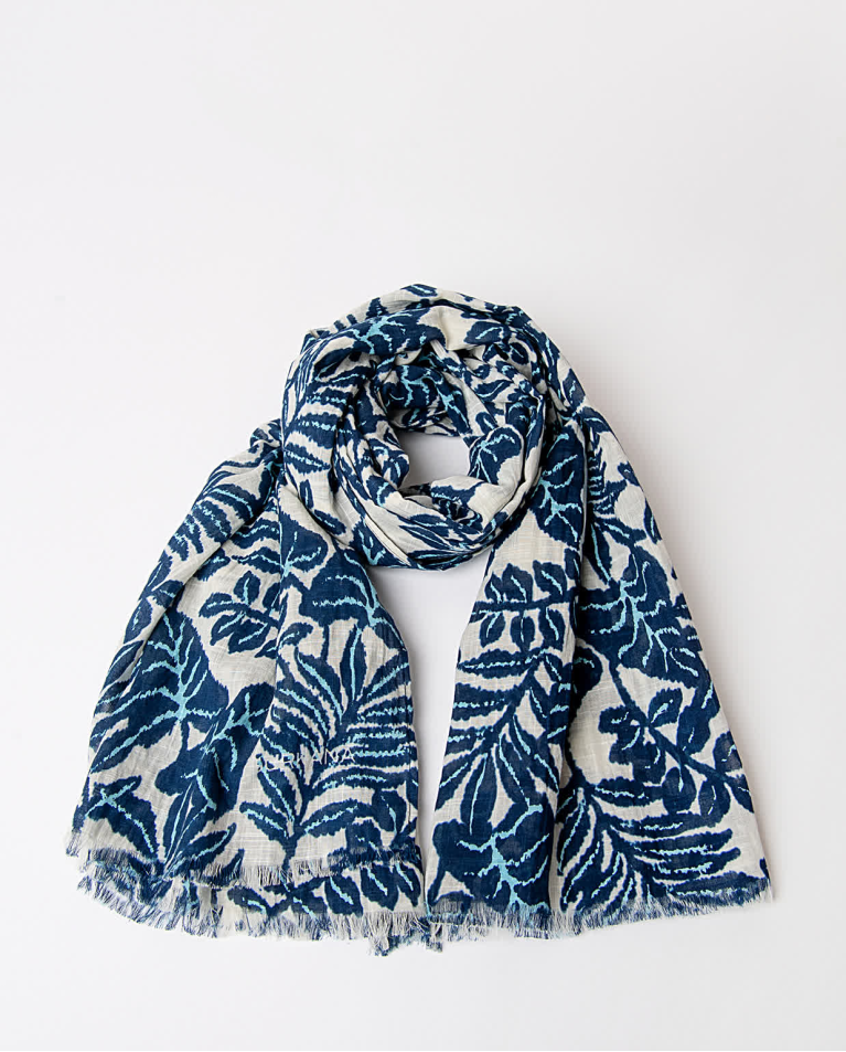 Surkana Pañuelo Foulard Algodón Estampado Azul