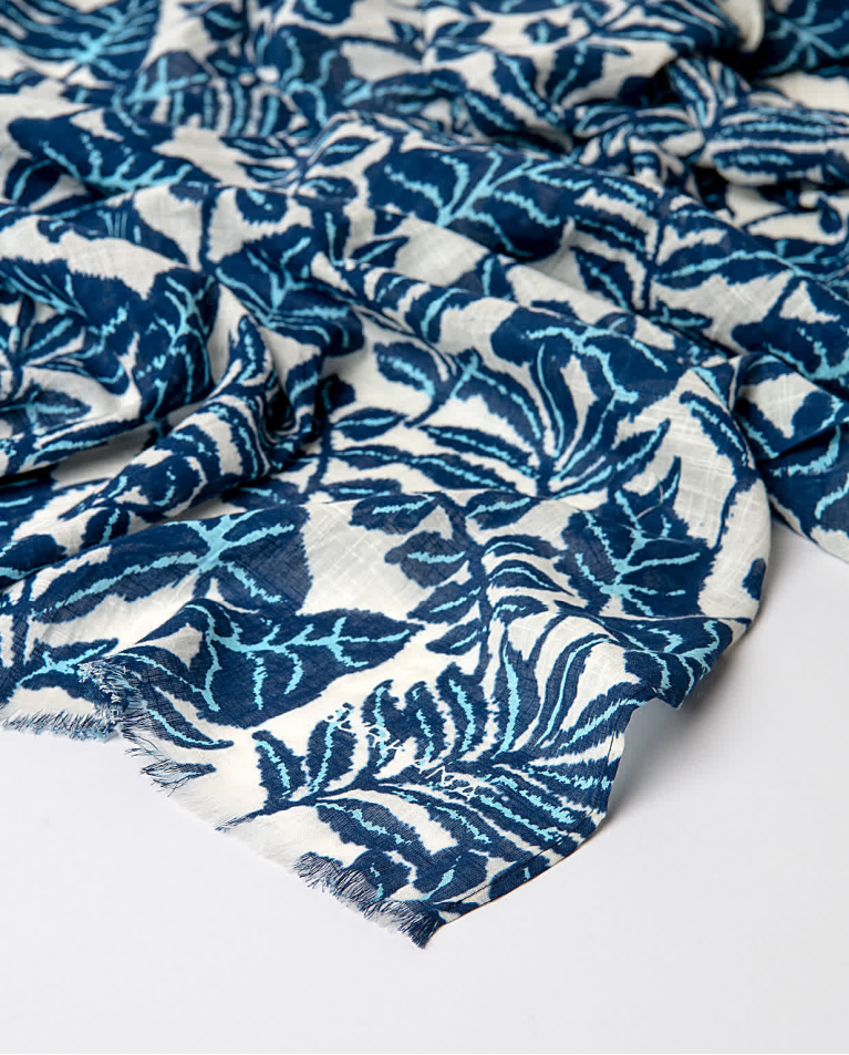 Surkana Pañuelo Foulard Algodón Estampado Azul