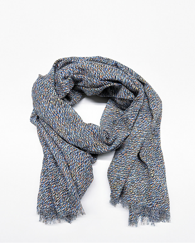 surkana Pañuelo foulard algodón estampado Azul