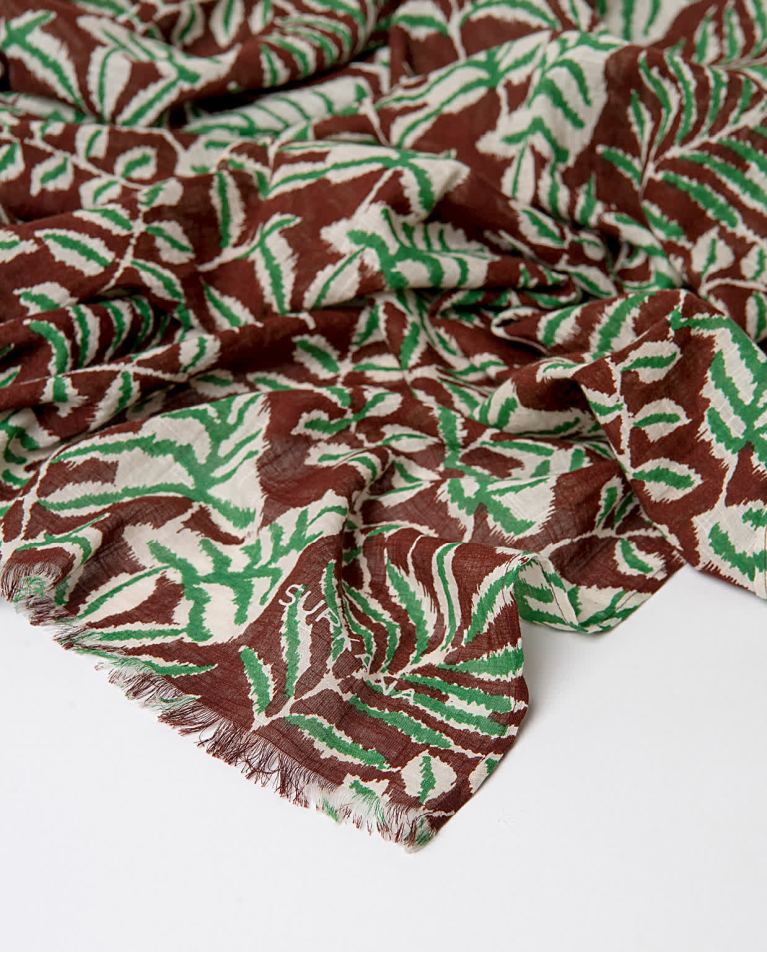Surkana Pañuelo Foulard Algodón Estampado Marrón