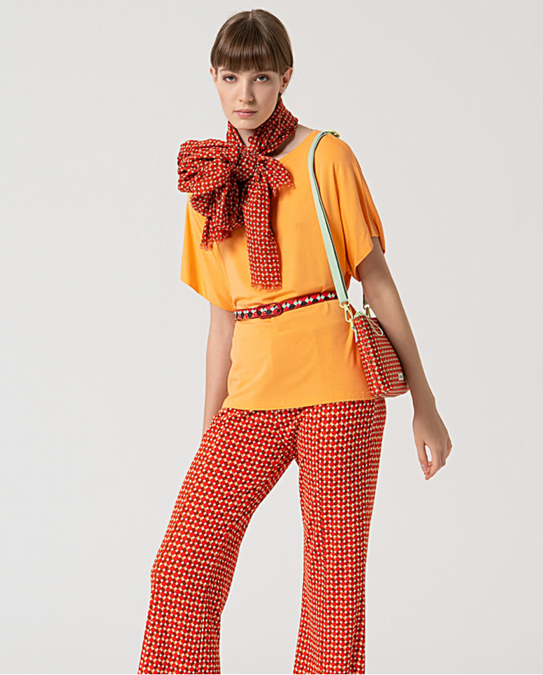 surkana Pañuelo foulard algodón estampado Rojo