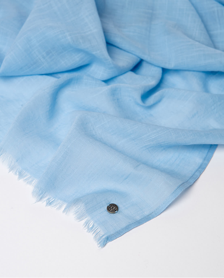 Surkana Pañuelo Foulard Algodón Liso Azul