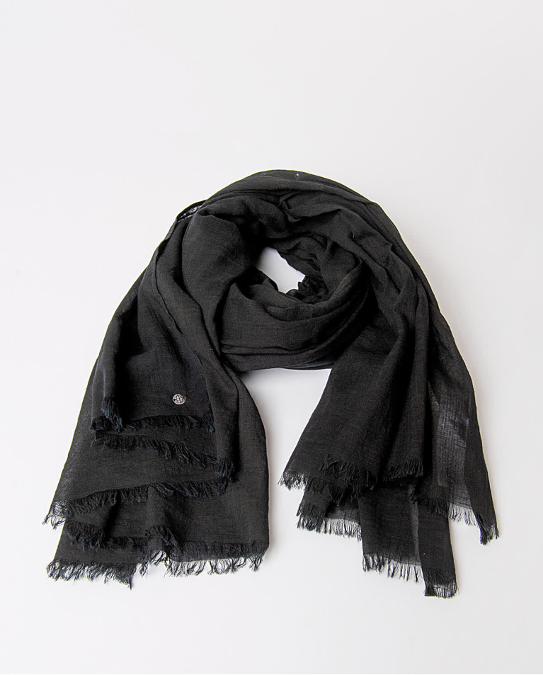 Surkana Pañuelo Foulard Algodón Liso Negro