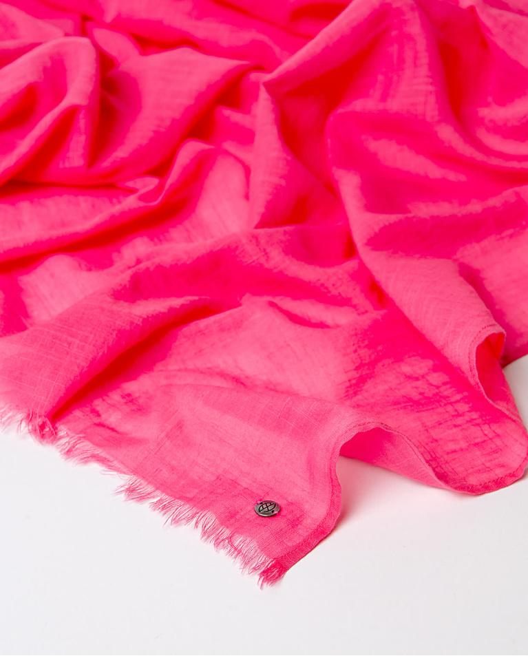 Surkana Pañuelo Foulard Algodón Liso Rosa