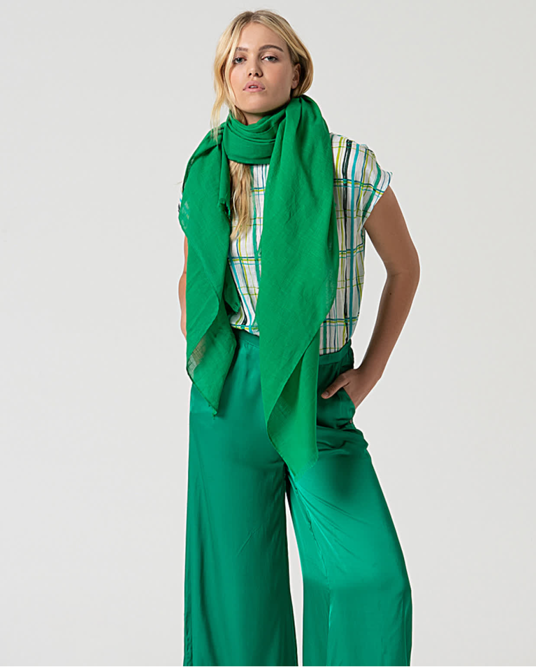 surkana Pañuelo foulard algodón liso Verde