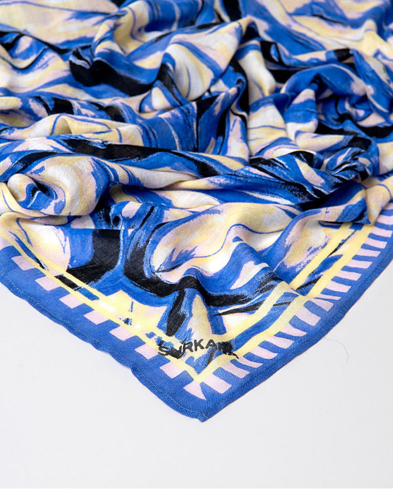 Surkana Pañuelo Foulard Estampado Azul