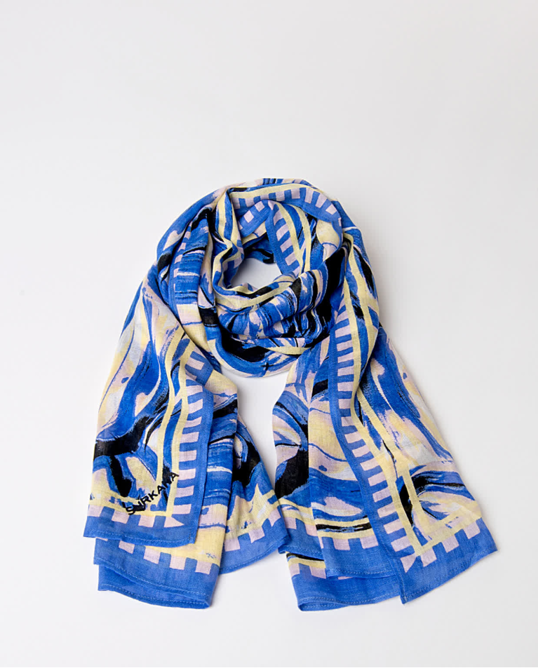 surkana Pañuelo foulard estampado Azul