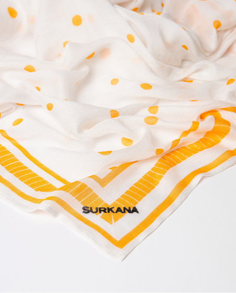 Surkana Pañuelo Foulard Estampado Beige
