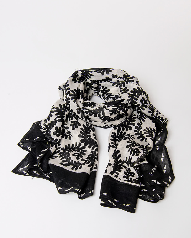 Surkana Pañuelo Foulard Estampado Blanco