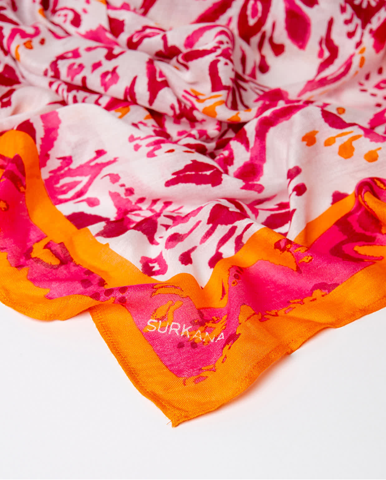 Surkana Pañuelo Foulard Estampado Blanco