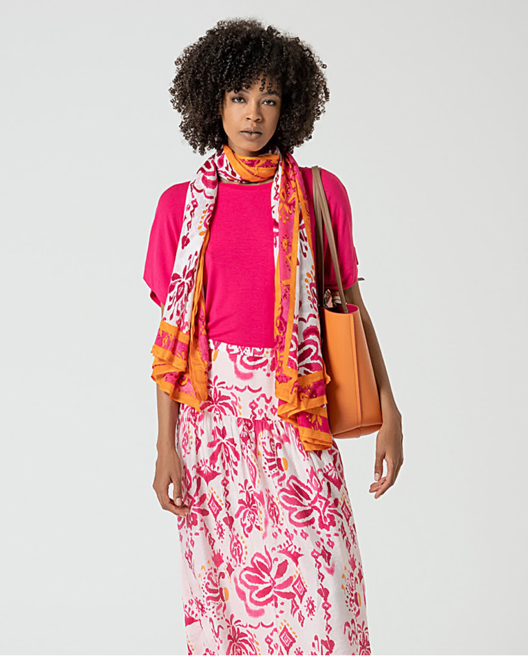 surkana Pañuelo foulard estampado Blanco