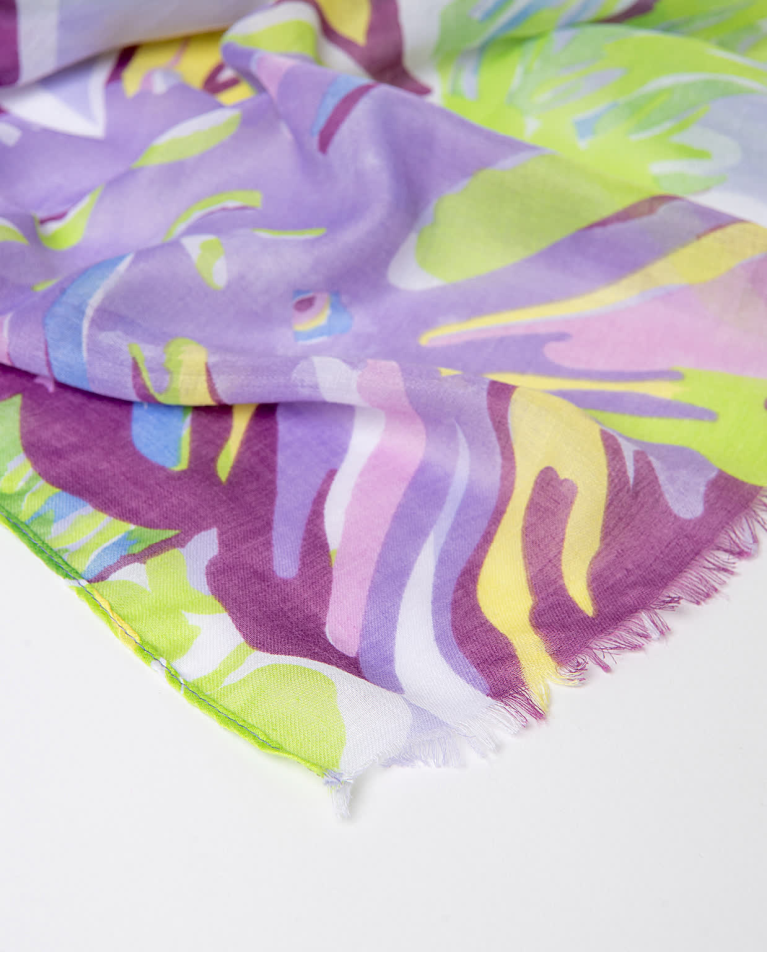 Surkana Pareo Rectangular Estampado Lila