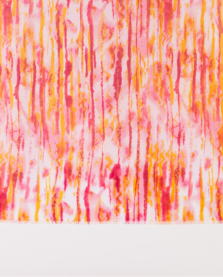 Surkana Pareo Rectangular Estampado Naranja