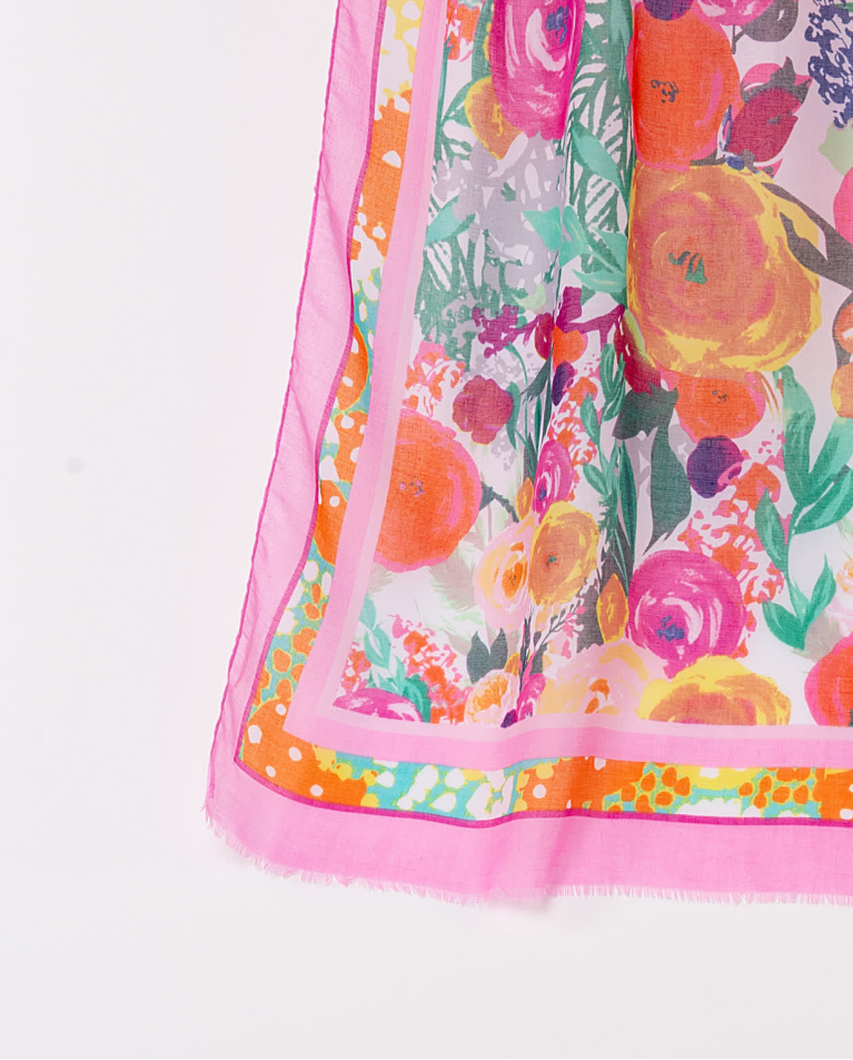 Surkana Pareo Rectangular Estampado Rosa